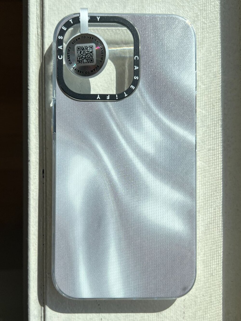 NEW CASETiFY Impact MagSafe Case iPhone 13 Pro Silver Metallic Satin Glitter
